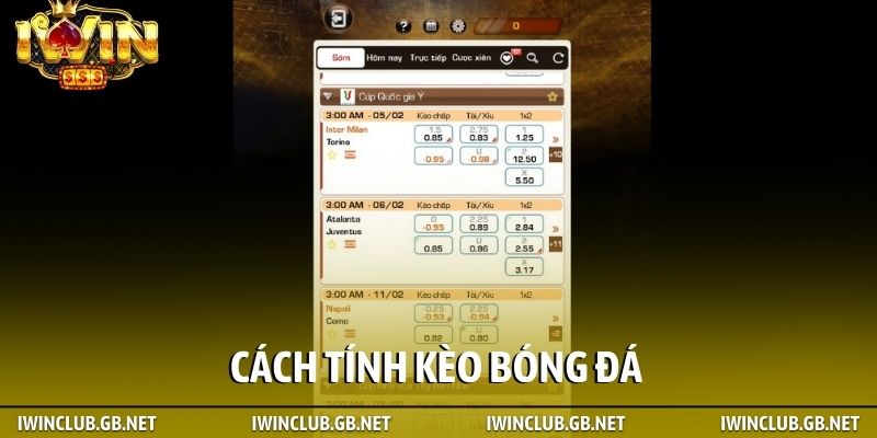 cách tính kèo bóng đá