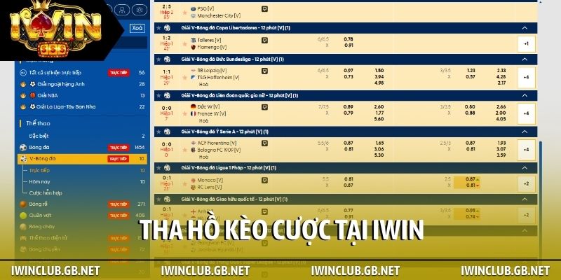 Tha hồ kèo cược tại iWin